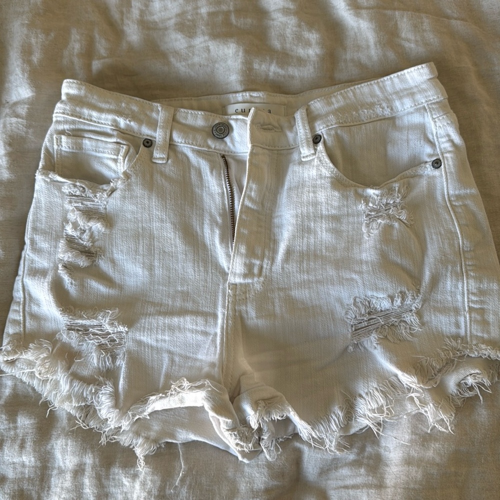 White Denim Cutoff Jean Shorts